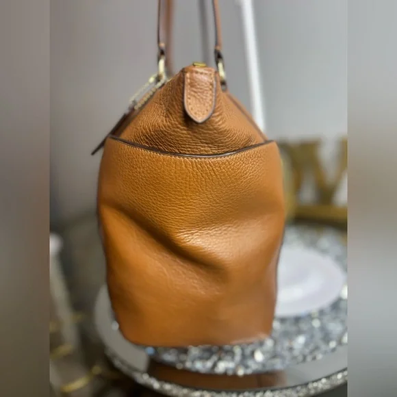 Coach Ava Tote Saddle Brown pebbled leather EUC - Picture 8 of 15